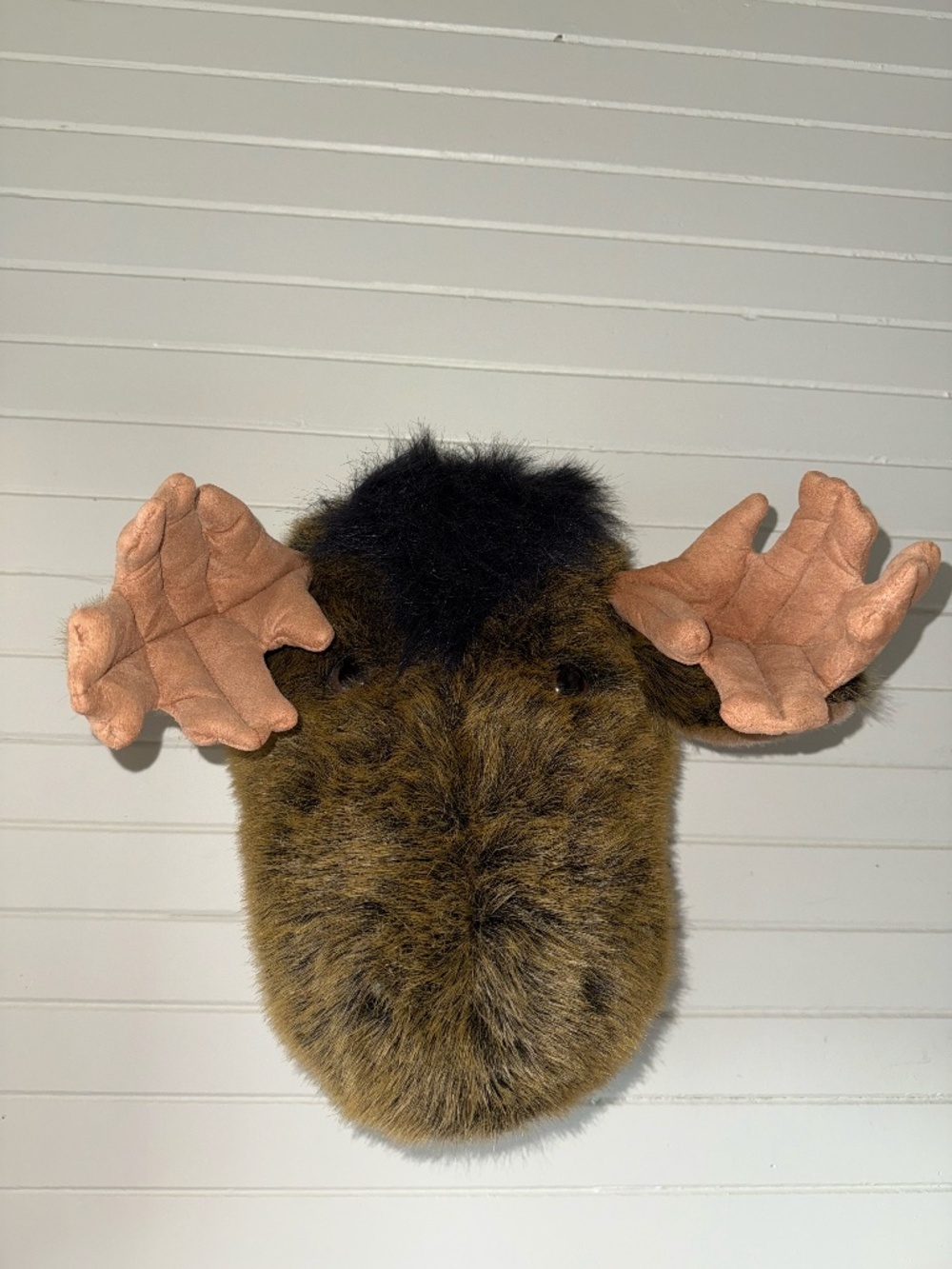 Stuffed Animal House Plush Moose Wall Mount | Faux Taxidermy Cottage Decor